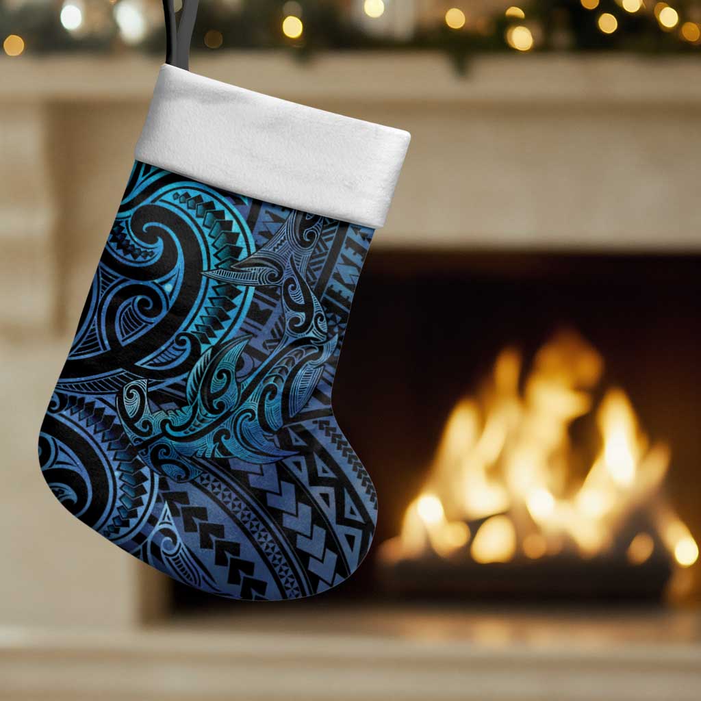 New Zealand Hammerhead Shark Christmas Stocking Maori Haehae Mangopare Galaxy - Aussie Hoodie