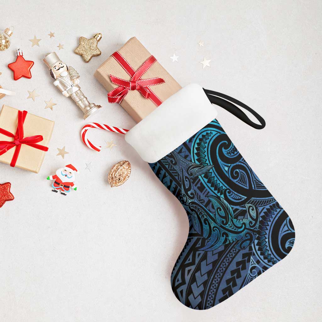 New Zealand Hammerhead Shark Christmas Stocking Maori Haehae Mangopare Galaxy - Aussie Hoodie