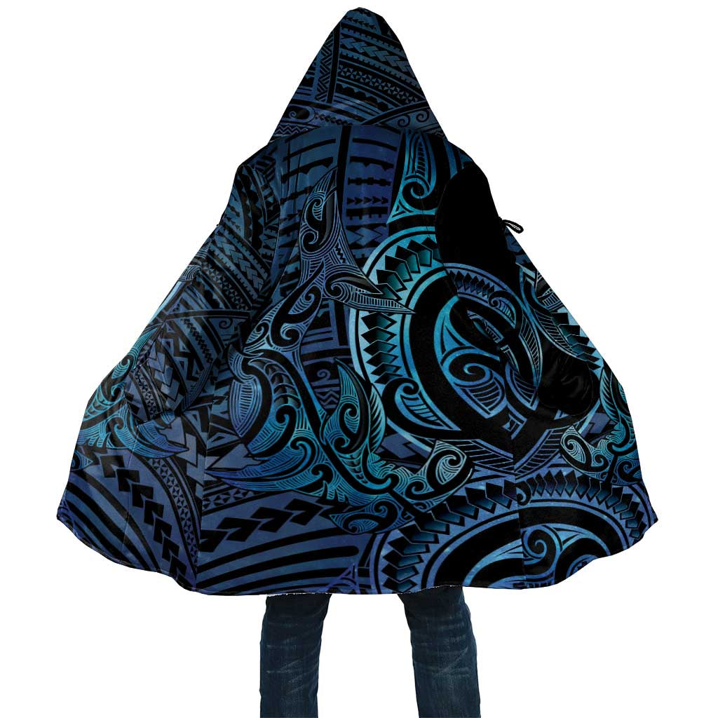 New Zealand Hammerhead Shark Cloak Maori Haehae Mangopare Galaxy - Aussie Hoodie