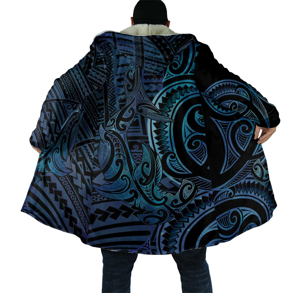 New Zealand Hammerhead Shark Cloak Maori Haehae Mangopare Galaxy - Aussie Hoodie