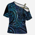 New Zealand Hammerhead Shark Cross Shoulder Shirt Maori Haehae Mangopare Galaxy - Aussie Hoodie