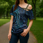 New Zealand Hammerhead Shark Cross Shoulder Shirt Maori Haehae Mangopare Galaxy - Aussie Hoodie