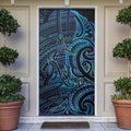New Zealand Hammerhead Shark Door Cover Maori Haehae Mangopare Galaxy - Aussie Hoodie