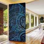 New Zealand Hammerhead Shark Door Cover Maori Haehae Mangopare Galaxy - Aussie Hoodie
