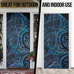 New Zealand Hammerhead Shark Door Cover Maori Haehae Mangopare Galaxy - Aussie Hoodie