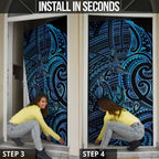 New Zealand Hammerhead Shark Door Cover Maori Haehae Mangopare Galaxy - Aussie Hoodie