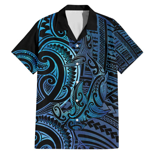 New Zealand Hammerhead Shark Family Matching Mermaid Dress and Hawaiian Shirt Maori Haehae Mangopare Galaxy - Aussie Hoodie