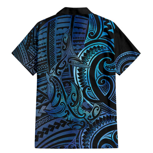 New Zealand Hammerhead Shark Family Matching Mermaid Dress and Hawaiian Shirt Maori Haehae Mangopare Galaxy - Aussie Hoodie