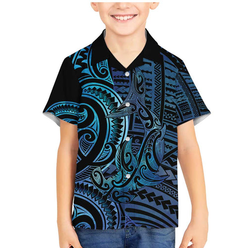 New Zealand Hammerhead Shark Family Matching Mermaid Dress and Hawaiian Shirt Maori Haehae Mangopare Galaxy - Aussie Hoodie