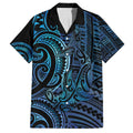 New Zealand Hammerhead Shark Family Matching Off The Shoulder Long Sleeve Dress and Hawaiian Shirt Maori Haehae Mangopare Galaxy - Aussie Hoodie
