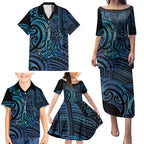 New Zealand Hammerhead Shark Family Matching Puletasi and Hawaiian Shirt Maori Haehae Mangopare Galaxy - Aussie Hoodie