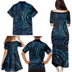 New Zealand Hammerhead Shark Family Matching Puletasi and Hawaiian Shirt Maori Haehae Mangopare Galaxy - Aussie Hoodie