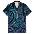 New Zealand Hammerhead Shark Family Matching Short Sleeve Bodycon Dress and Hawaiian Shirt Maori Haehae Mangopare Galaxy - Aussie Hoodie
