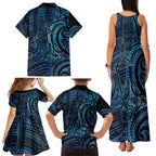 New Zealand Hammerhead Shark Family Matching Tank Maxi Dress and Hawaiian Shirt Maori Haehae Mangopare Galaxy - Aussie Hoodie