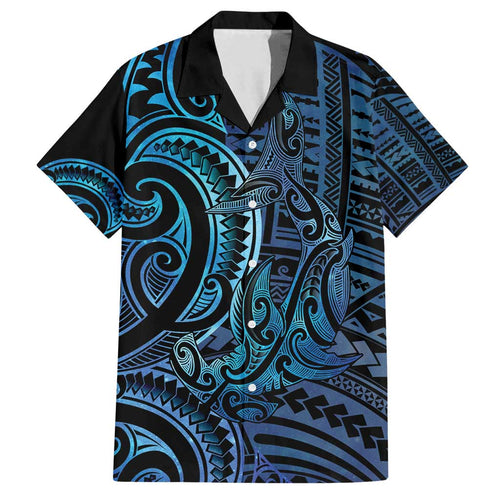 New Zealand Hammerhead Shark Family Matching Tank Maxi Dress and Hawaiian Shirt Maori Haehae Mangopare Galaxy - Aussie Hoodie