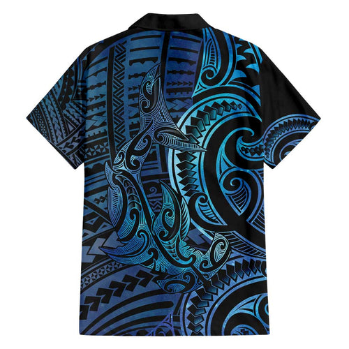 New Zealand Hammerhead Shark Family Matching Tank Maxi Dress and Hawaiian Shirt Maori Haehae Mangopare Galaxy - Aussie Hoodie