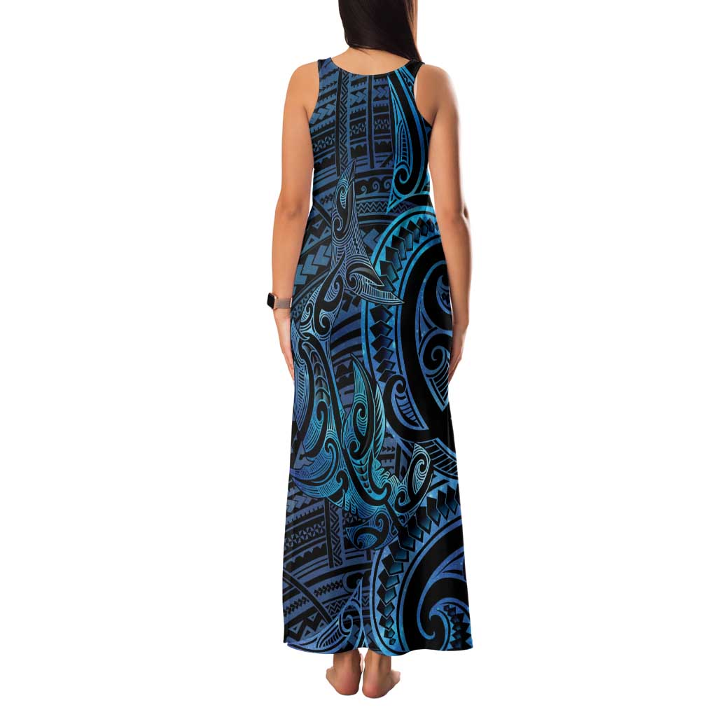 New Zealand Hammerhead Shark Family Matching Tank Maxi Dress and Hawaiian Shirt Maori Haehae Mangopare Galaxy - Aussie Hoodie