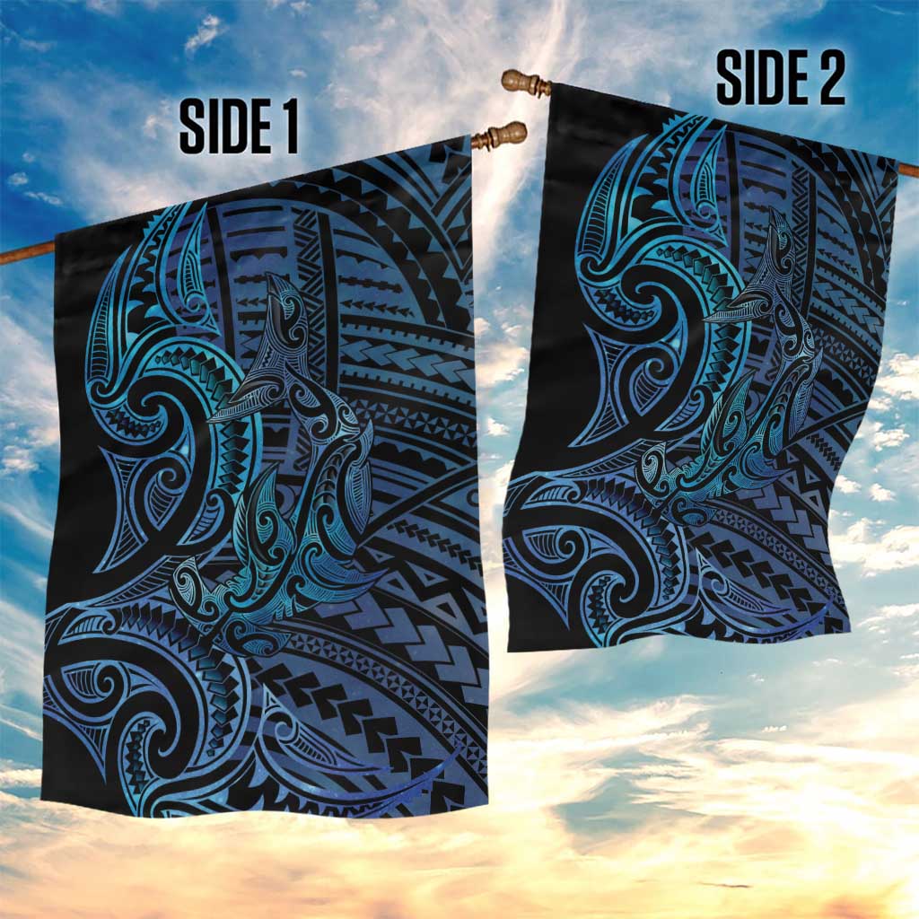 New Zealand Hammerhead Shark Garden Flag Maori Haehae Mangopare Galaxy - Aussie Hoodie