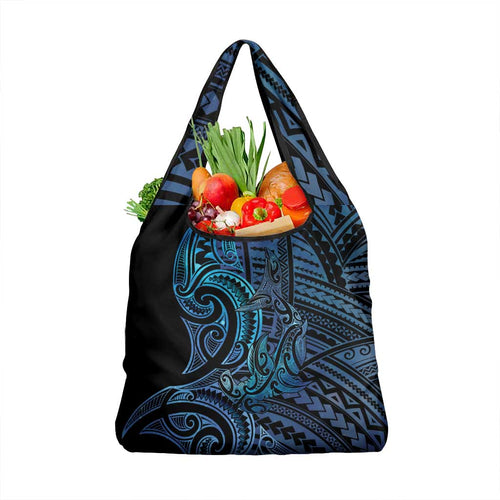 New Zealand Hammerhead Shark Grocery Bag Maori Haehae Mangopare Galaxy - Aussie Hoodie