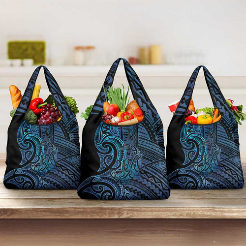 New Zealand Hammerhead Shark Grocery Bag Maori Haehae Mangopare Galaxy - Aussie Hoodie