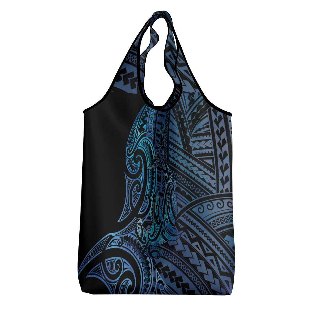 New Zealand Hammerhead Shark Grocery Bag Maori Haehae Mangopare Galaxy - Aussie Hoodie