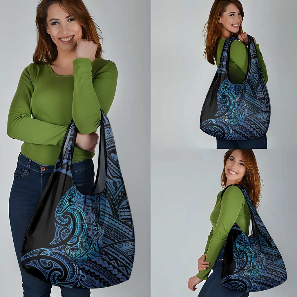 New Zealand Hammerhead Shark Grocery Bag Maori Haehae Mangopare Galaxy - Aussie Hoodie