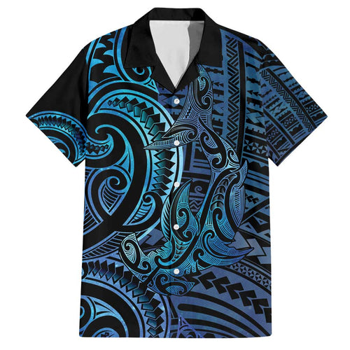 New Zealand Hammerhead Shark Hawaiian Shirt Maori Haehae Mangopare Galaxy - Aussie Hoodie