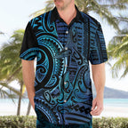 New Zealand Hammerhead Shark Hawaiian Shirt Maori Haehae Mangopare Galaxy - Aussie Hoodie