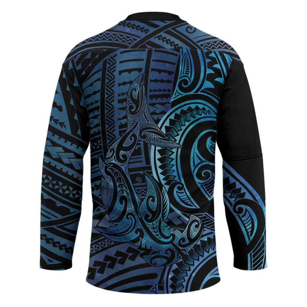 New Zealand Hammerhead Shark Hockey Jersey Maori Haehae Mangopare Galaxy - Aussie Hoodie