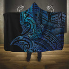 New Zealand Hammerhead Shark Hooded Blanket Maori Haehae Mangopare Galaxy - Aussie Hoodie