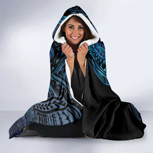 New Zealand Hammerhead Shark Hooded Blanket Maori Haehae Mangopare Galaxy - Aussie Hoodie