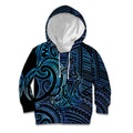New Zealand Hammerhead Shark Kid Hoodie Maori Haehae Mangopare Galaxy - Aussie Hoodie