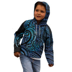 New Zealand Hammerhead Shark Kid Hoodie Maori Haehae Mangopare Galaxy - Aussie Hoodie