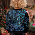 New Zealand Hammerhead Shark Kid Ugly Christmas Sweater Maori Haehae Mangopare Galaxy - Aussie Hoodie