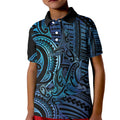 New Zealand Hammerhead Shark Kid Polo Shirt Maori Haehae Mangopare Galaxy - Aussie Hoodie