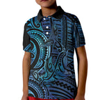 New Zealand Hammerhead Shark Kid Polo Shirt Maori Haehae Mangopare Galaxy - Aussie Hoodie