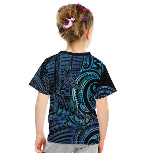 New Zealand Hammerhead Shark Kid T Shirt Maori Haehae Mangopare Galaxy - Aussie Hoodie