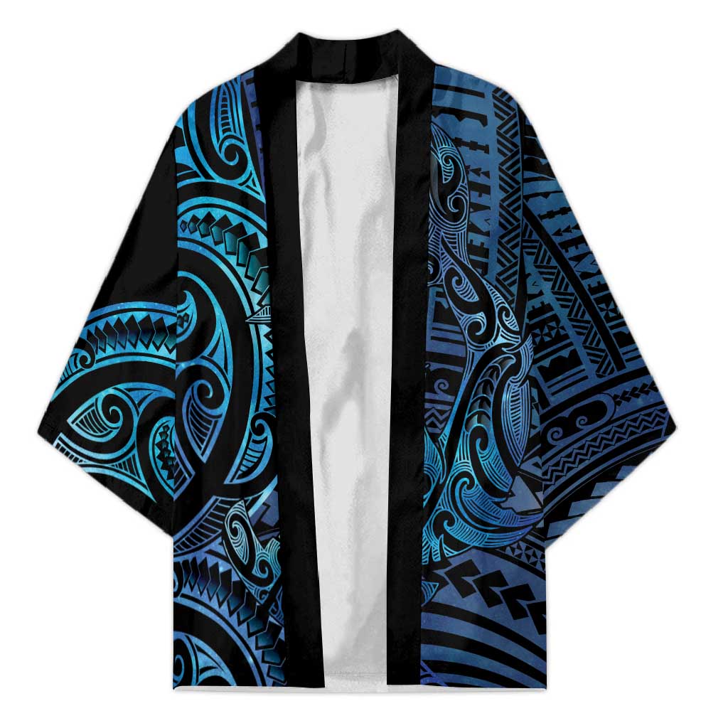 New Zealand Hammerhead Shark Kimono Maori Haehae Mangopare Galaxy - Aussie Hoodie