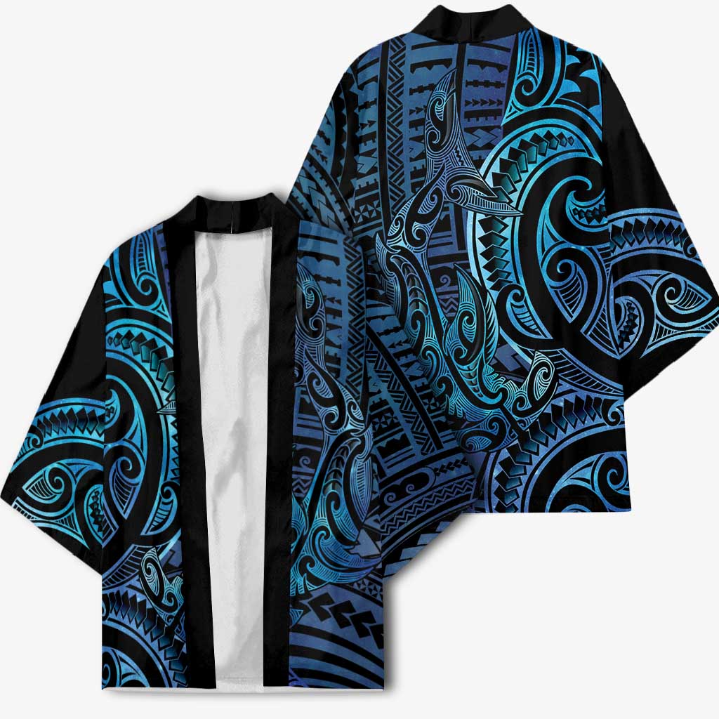 New Zealand Hammerhead Shark Kimono Maori Haehae Mangopare Galaxy - Aussie Hoodie