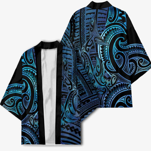 New Zealand Hammerhead Shark Kimono Maori Haehae Mangopare Galaxy - Aussie Hoodie
