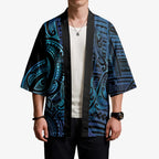New Zealand Hammerhead Shark Kimono Maori Haehae Mangopare Galaxy - Aussie Hoodie