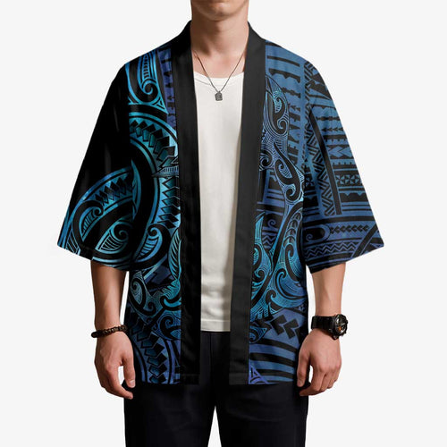 New Zealand Hammerhead Shark Kimono Maori Haehae Mangopare Galaxy - Aussie Hoodie