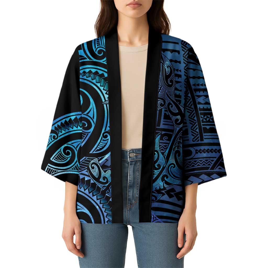 New Zealand Hammerhead Shark Kimono Maori Haehae Mangopare Galaxy - Aussie Hoodie