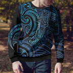 New Zealand Hammerhead Shark Ugly Christmas Sweater Maori Haehae Mangopare Galaxy - Aussie Hoodie