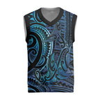 New Zealand Hammerhead Shark Christmas Knitted V-Neck Vest Maori Haehae Mangopare Galaxy - Aussie Hoodie