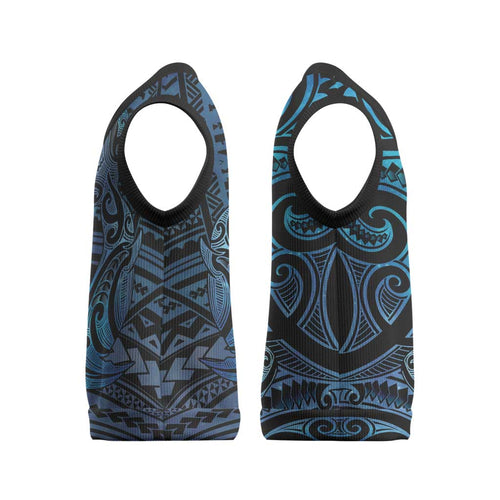 New Zealand Hammerhead Shark Christmas Knitted V-Neck Vest Maori Haehae Mangopare Galaxy - Aussie Hoodie