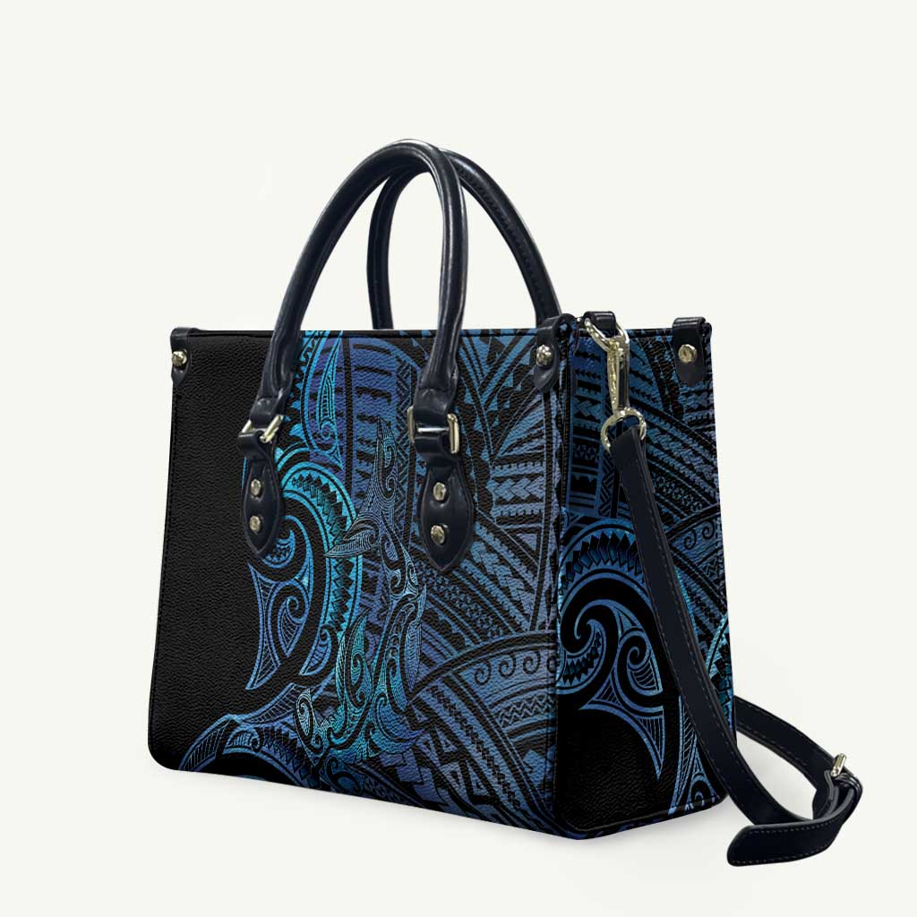 New Zealand Hammerhead Shark Leather Bag Maori Haehae Mangopare Galaxy - Aussie Hoodie