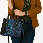 New Zealand Hammerhead Shark Leather Bag Maori Haehae Mangopare Galaxy - Aussie Hoodie
