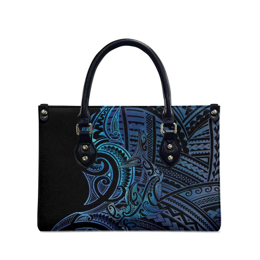 New Zealand Hammerhead Shark Leather Bag Maori Haehae Mangopare Galaxy - Aussie Hoodie