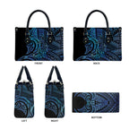 New Zealand Hammerhead Shark Leather Bag Maori Haehae Mangopare Galaxy - Aussie Hoodie